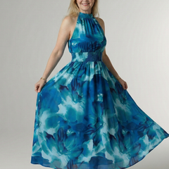 Sylin™ Gathered Halter Midi Dress