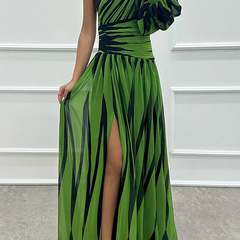 Cordelia | Women's Wedding Guest One Shoulder Asymmetric Maxi Dress