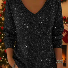 Adele | Festive Jumper with V-Neck