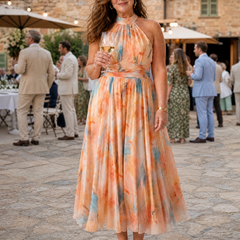 Elin™ Soft Halter Midi Dress