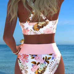 Jolina™ | Floral Contrast Split Bikini