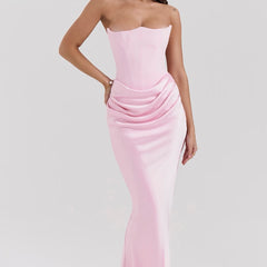 Camellia | Women's Wedding Guest Lace Strapless Dress Evening
