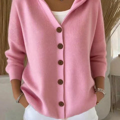 Zoé | Soft Hooded Knit Cardigan