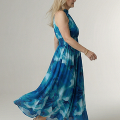 Sylin™ Gathered Halter Midi Dress