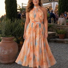 Elin™ Soft Halter Midi Dress