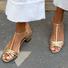 Allegra | Golden Sandals Everyday Elegance