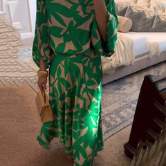 Ashley™ | Two-Piece Printed Set with Lantern Sleeves