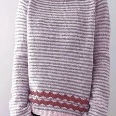 Women's casual sweater with subtle stripes