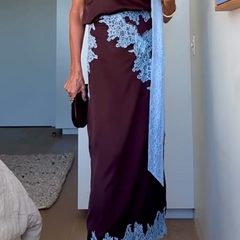 Mabel™ | Elegant Lace Panel Top & Skirt Set