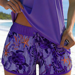 Barbara™ | Elegant Ocean Print Split Tankini