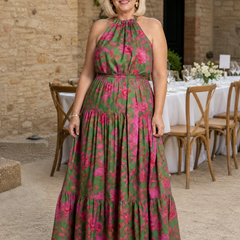Rowen™ Draped Halter Midi Dress