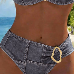 Patricia™ | Metal Buckle Suspender Bikini Two-Piece
