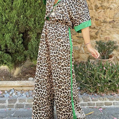 Maria™ | Fluid Leopard Print Wide Ensemble