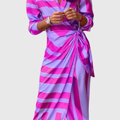 Everly | Elegant Wrap Dress With Print