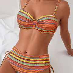 Rose™ | Two Piece Swimsuit with Striped Print