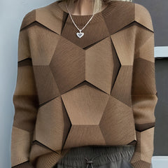 LUCIA – GEOMETRIC COLORBLOCK KNIT SWEATER