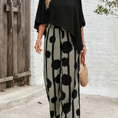 Kalliope -  Comfortable Elastic Waist Two-Piece Set