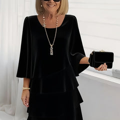 Catherine | Elegant Comfort Ruffle Dress