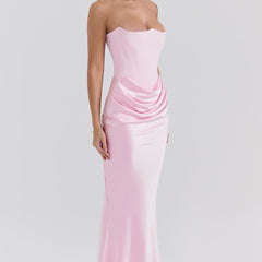 Camellia | Women's Wedding Guest Lace Strapless Dress Evening