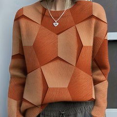 LUCIA – GEOMETRIC COLORBLOCK KNIT SWEATER
