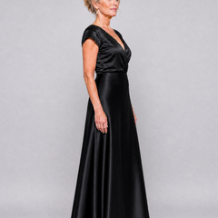 Samouse™ Cap Sleeve Wrap Bodice Maxi Dress