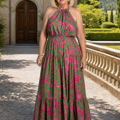 Rowen™ Draped Halter Midi Dress