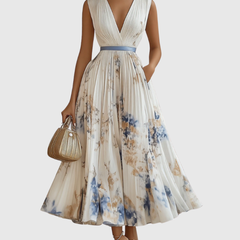 Rowella | Elegant Pleated Maxi Dress