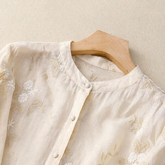Kourtney™ | Chic Blouse with Floral Accents