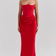 Camellia | Women's Wedding Guest Lace Strapless Dress Evening
