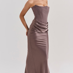 Camellia | Women's Wedding Guest Lace Strapless Dress Evening