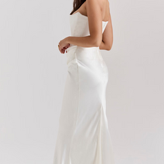 Camellia | Women's Wedding Guest Lace Strapless Dress Evening