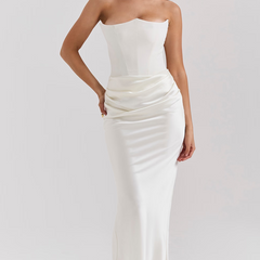 Camellia | Women's Wedding Guest Lace Strapless Dress Evening