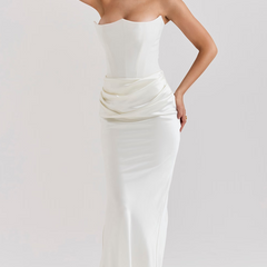 Camellia | Women's Wedding Guest Lace Strapless Dress Evening