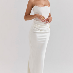 Camellia | Women's Wedding Guest Lace Strapless Dress Evening