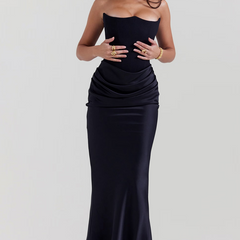 Camellia | Women's Wedding Guest Lace Strapless Dress Evening