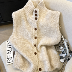 INGRID – COZY KNIT SLEEVELESS CARDIGAN