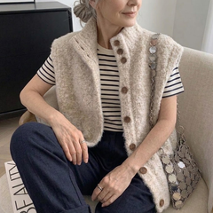 INGRID – COZY KNIT SLEEVELESS CARDIGAN
