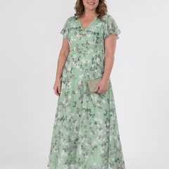 Ismeria | Floral Chiffon Maxi Dress