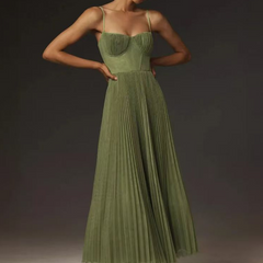 Sonya™ | Sculpted Pleated Maxi Dress