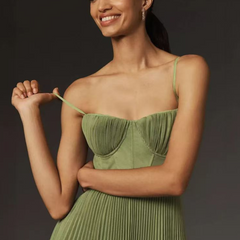 Sonya™ | Sculpted Pleated Maxi Dress