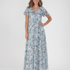 Ismeria | Floral Chiffon Maxi Dress