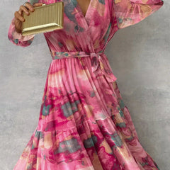 Summer | Wrap Dress with Floral Print