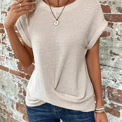 Sylvia™ | Waffle Knit Casual Tee