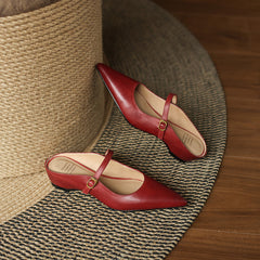 Neok Genuine Leather Mules