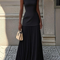 Eliza™ | Sleeveless Pleated Maxi Dress
