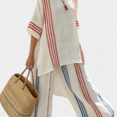Ludovica - Multi-Coloured Striped Trouser Set