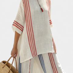 Ludovica - Multi-Coloured Striped Trouser Set