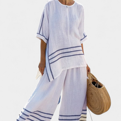 Vittorina - Striped Asymmetric Trouser Set