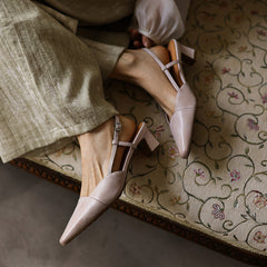 Serelle | Leather Slingback Heels