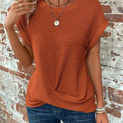 Sylvia™ | Waffle Knit Casual Tee